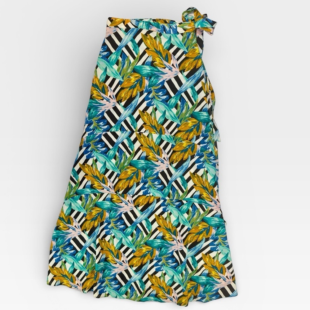 Show Me Your Mumu Birds of Paradise Tropical Colorful Maxi Wrap Tie Skirt SMALL